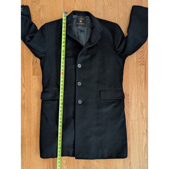 Vintage Hart Schaffner Marx Silver Trumpeter Mens Cashmere Overcoat Trench Coat - Picture 16 of 16